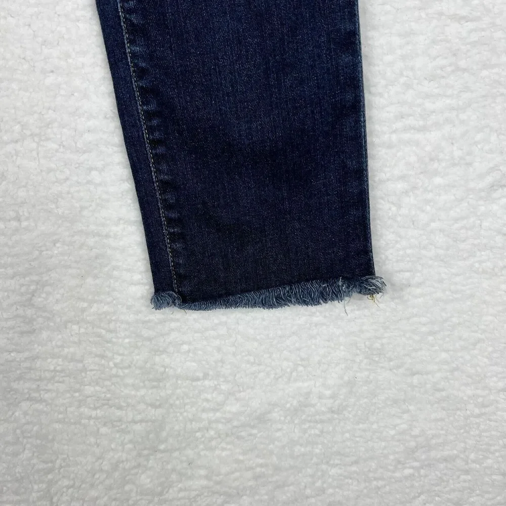 Adriano Goldschmied Jeans Womens 27R Blue Wash Stevie Slim Straight Fray Hem USA